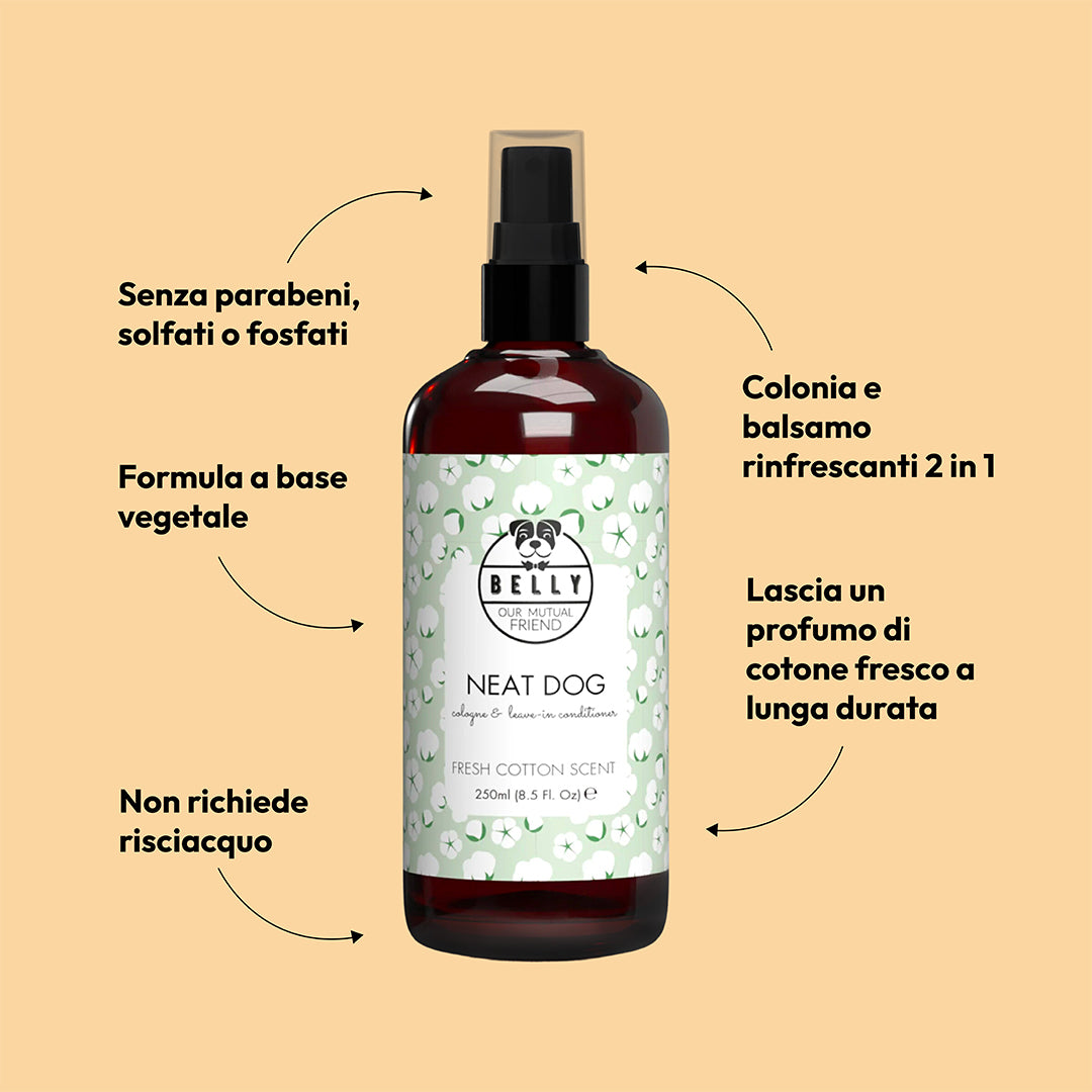 Cotone fresco per cane pulito