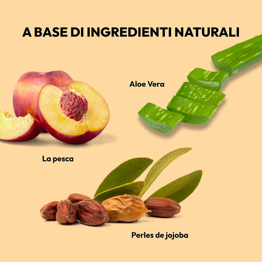 Shampoo cognio sporco sboccia di pesca