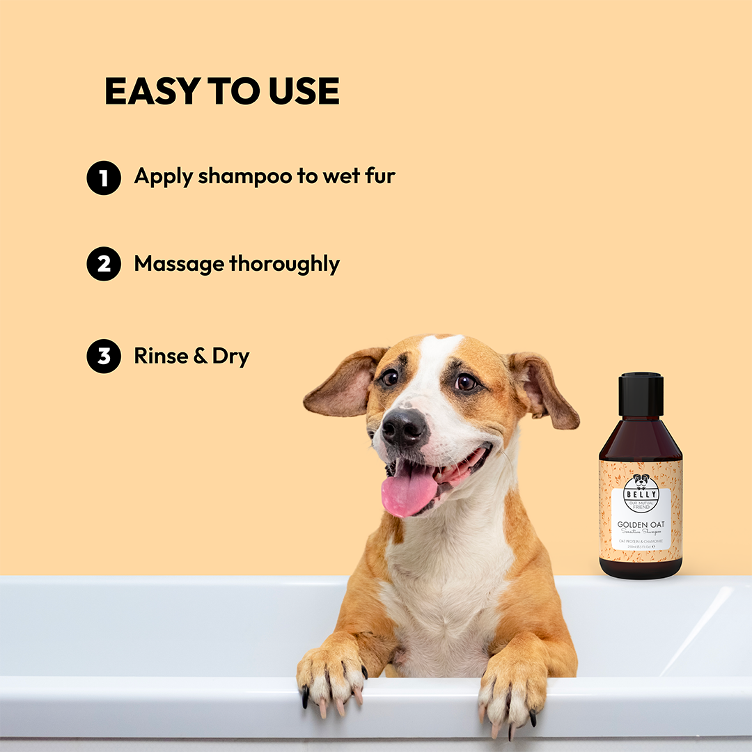 Natural Oatmeal Shampoo for Puppies and Dogs with Sensitive Skin