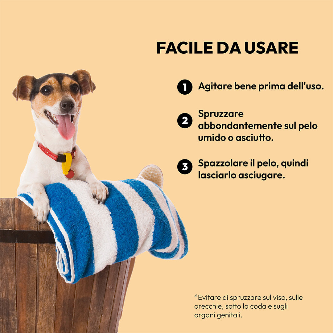 Cotone fresco per cane pulito